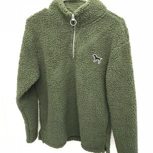 PINK Sherpa fleece Quarter zip